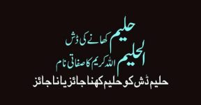 Home 15 کھانے کی ڈش کو حلیم کہنے کا حکم